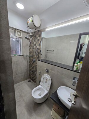 Bathroom in 3 BHK Apartment at Omkar Meridia, Kurla West – for Rent