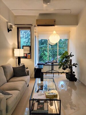 Living Room in 1 BHK Apartment at Lokhandwala Vrundavan CHS, Worli – for Rent