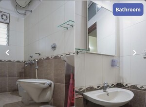Bathroom in 3 BHK Apartment at Suryaman House, Aundh – for Rent