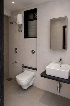 Bathroom in 2 BHK Apartment at Audumbar Marigold Calendula, Pimple Nilakh – for Rent
