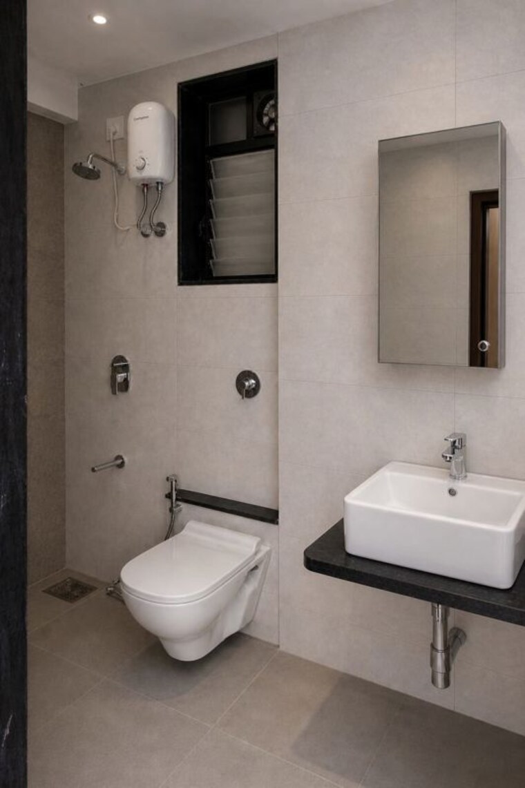 Bathroom, audumbar-marigold-calendula 2 Bedroom 1000 Sq.Ft. Apartment In Pimple Nilakh Pune 10356399