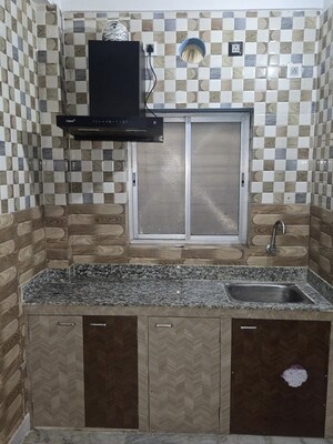 Kitchen in 1 BHK Builder Floor at Nayabad – for Rent