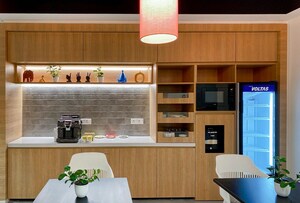 Kitchen in  Office Space at Rupa Renaissance, Industrial Area – for Rent