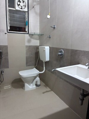Attached Bathroom in 3 BHK Apartment at K Raheja Vistas Premiere, Mohammadwadi – for Rent