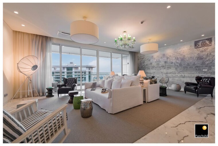 Living Room, panchshil-yoopune 4 Bedroom 5893 Sq.Ft. Apartment In Hadapsar Pune 10356828