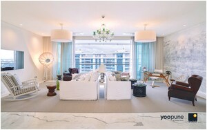 Living Room in 4 BHK Apartment at Panchshil YooPune, Hadapsar – for Rent