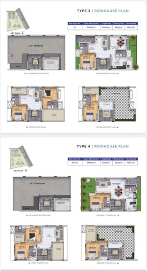 Floor Plan in 4 BHK Villa at Sattva Songbird, Budigere Cross – for Sale