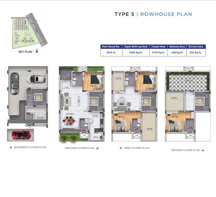 Floor Plan, sattva-songbird 4 Bedroom 3450 Sq.Ft. Villa In Budigere Cross Bangalore 10356915