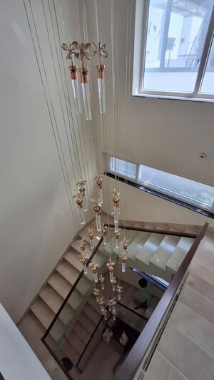Staircase in 4 BHK Villa at Magna Majestic Meadows, Osman Nagar – for Rent