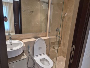 Bathroom in 1 BHK Apartment at Transcon Triumph Tower, Andheri West – for Rent