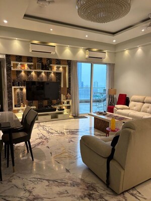 Living Room in 3 BHK Apartment at Enpar Lotus 101 Worli Residences, Lower Parel – for Rent