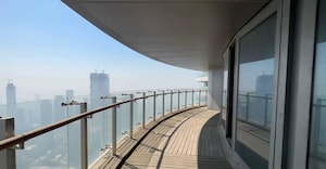 Staircase in 3 BHK Apartment at Lodha World Crest, Worli – for Rent
