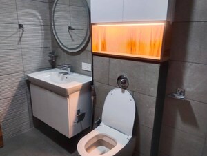 Bathroom in 3 BHK Apartment at Jayabheri The Summit, Narsingi – for Rent