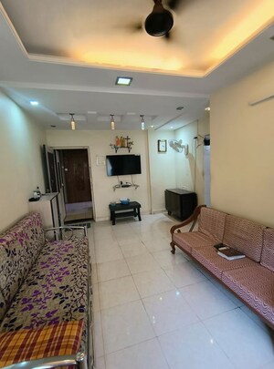 Living Room in 2 BHK Apartment at Puraniks Kanchanpushp Complex, Kavesar – for Rent