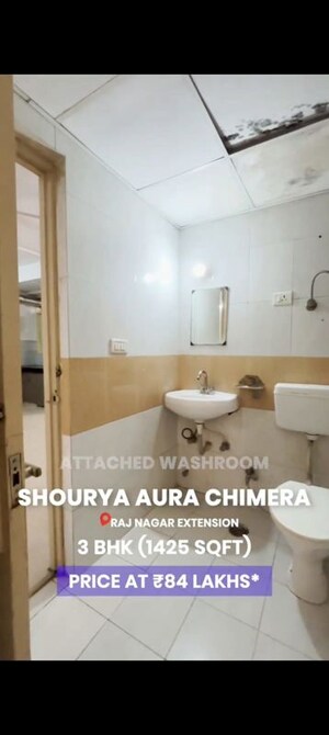 Bathroom in 3 BHK Apartment at Nitishree Aura Abode, Raj Nagar Extension – for Sale