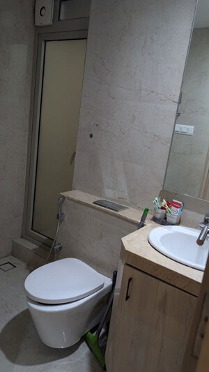 Bathroom in 1 BHK Apartment at Kishor Sukur Enclave A, Ghodbunder Road – for Rent