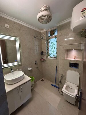 Bathroom in 2 BHK Apartment at Unitech The Residences Gurgaon, Sector 33 – for Rent