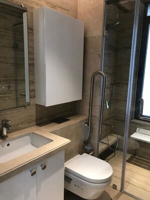 Bathroom in 6+ BHK Apartment at Rustomjee Seasons Bandra East, Bandra East – for Rent