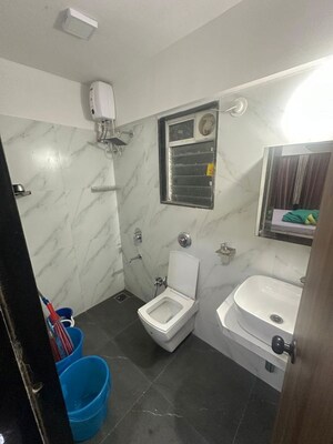 Bathroom in 1 BHK Apartment at Oxford Navrang Oasis, Goregaon West – for Rent