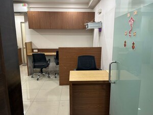 Bathroom in  Office Space at Goyal Synergy Tower, Makarba – for Rent