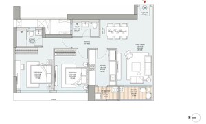 Floor Plan in 2 BHK Apartment at Godrej Vistas, Vikhroli East – for Sale