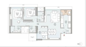 Floor Plan in 3 BHK Apartment at Godrej Vistas, Vikhroli East – for Sale