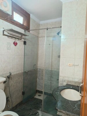 Bathroom in 4 BHK Apartment at Sector 18a Dwarka – for Rent