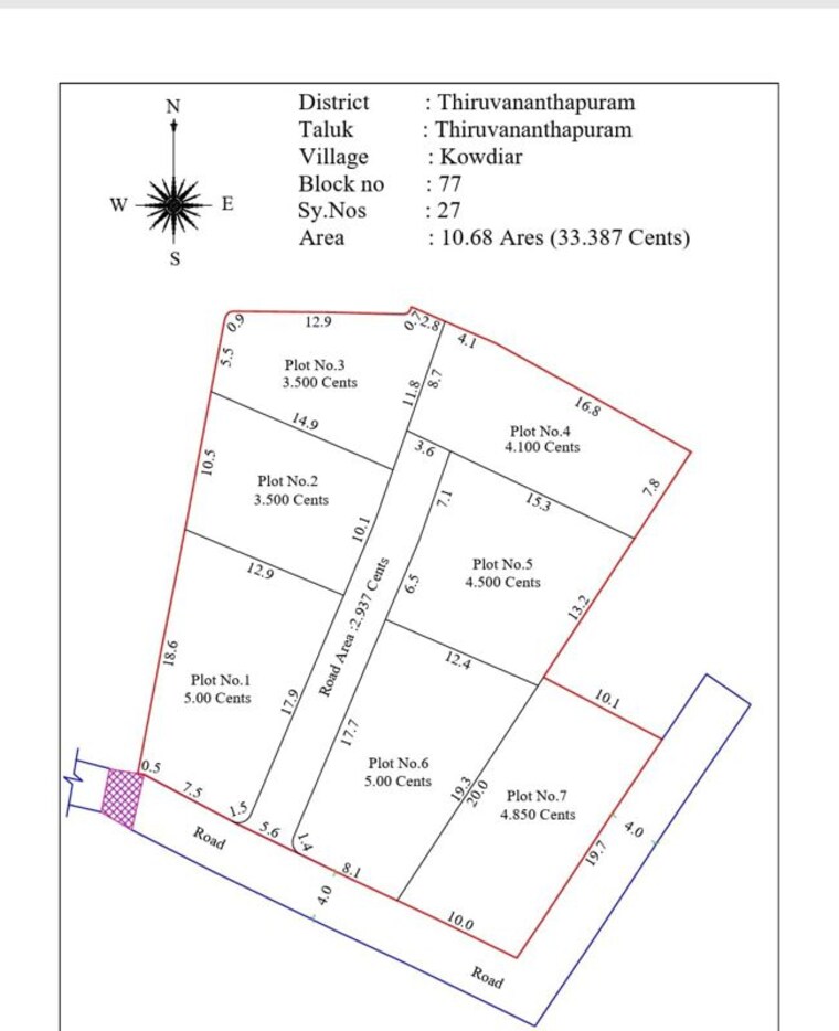 Map Location, pattom  1744 Sq.Ft. Plot In Pattom Thiruvananthapuram 10006945