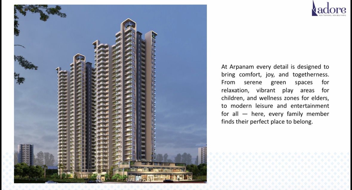 3 BHK 1900 Sq.Ft. Apartment in Adore Arpanam