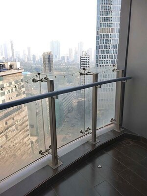Balcony in 4 BHK Apartment at Lodha The World Towers World One Tier 2, Worli – for Rent