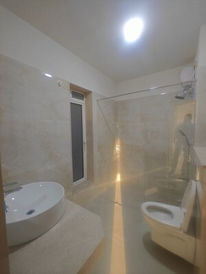 Bathroom in 4 BHK Apartment at Seawoods – for Rent