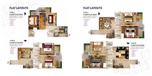 Floor Plan in 2 BHK Apartment at Pyramid Midtown, Sector 59 – for Rent