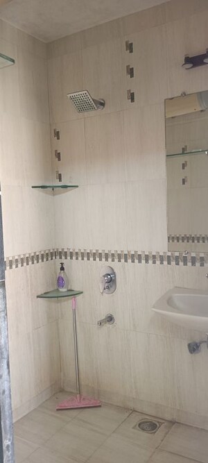 Bathroom in 3 BHK Apartment at Samartha Aangan, Andheri West – for Rent