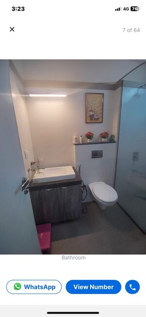 Bathroom in 2.5 BHK Apartment at Dosti Desire, Brahmand – for Rent