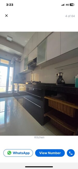 Kitchen in 2.5 BHK Apartment at Dosti Desire, Brahmand – for Rent