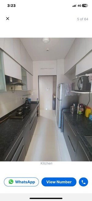 Kitchen in 2.5 BHK Apartment at Dosti Desire, Brahmand – for Rent
