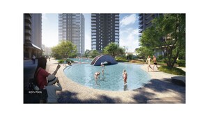 Swimming Pool in 4 BHK Apartment at Krisumi Waterfall Residences, Sector 36a – for Sale