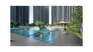 Swimming Pool in 4 BHK Apartment at Krisumi Waterfall Residences, Sector 36a – for Sale