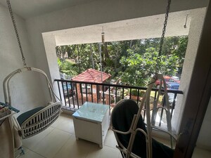 Balcony in 1 BHK Apartment at Arpora – for Rent