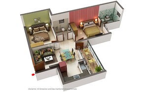Floor Plan in 2 BHK Apartment at SBP Housing Park, Central Derabassi – for Rent