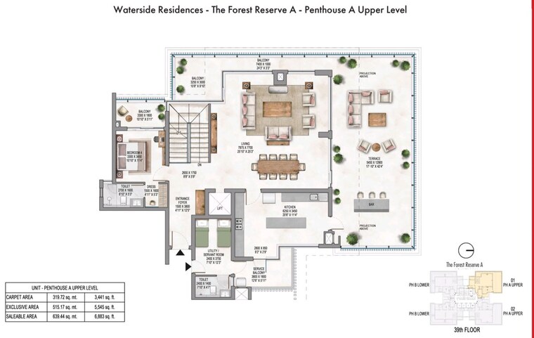 Floor Plan, krisumi-waterside-residences-the-forest-reserve 5 Bedroom 6883 Sq.Ft. Apartment In Sector 36a Gurgaon 10359858
