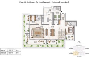 Floor Plan in 4 BHK Apartment at Krisumi Waterside Residences The Forest Reserve, Sector 36a – for Sale