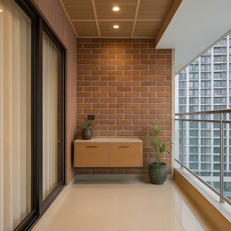 Balcony, chashm-e-shahi 3 Bedroom 1120 Sq.Ft. Apartment In Koregaon Park Pune 10359969