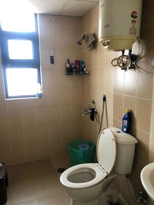 Bathroom in 3 BHK Apartment at Jaipurias Sunrise Greens Zirakpur, Vip Road – for Rent