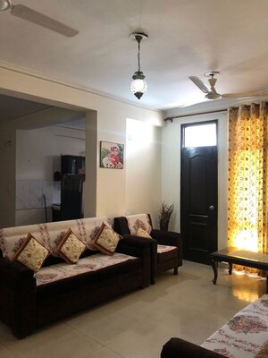 Living Room in 3 BHK Apartment at Jaipurias Sunrise Greens Zirakpur, Vip Road – for Rent