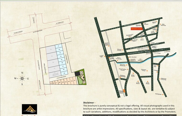 Map Location, phase 2 4 Bedroom 1032 Sq.Ft. Villa In Phase 2 Bhopal 9050204