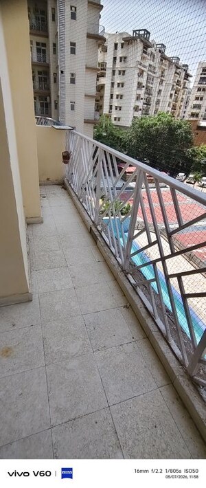 Balcony in 3 BHK Apartment at Amrapali Eden Park, Sector 50 – for Rent