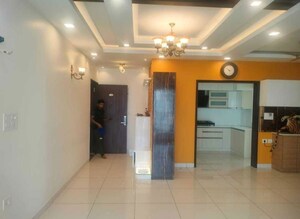 Living Room in 3 BHK Apartment at Puravankara Palm Beach, Hennur – for Rent