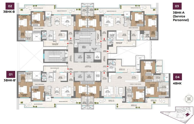 Floor Plan, adani-the-marq 4 Bedroom 3295 Sq.Ft. Apartment In Sector 102a Gurgaon 10360613