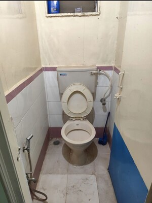 Bathroom in 1 BHK Apartment at Soham Parijat Gardens, Ghodbunder Road – for Rent